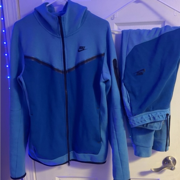 Rare Dutch Blue Nike Tech Fleece Hoodie Small Tall Set - Picture 1 of 5